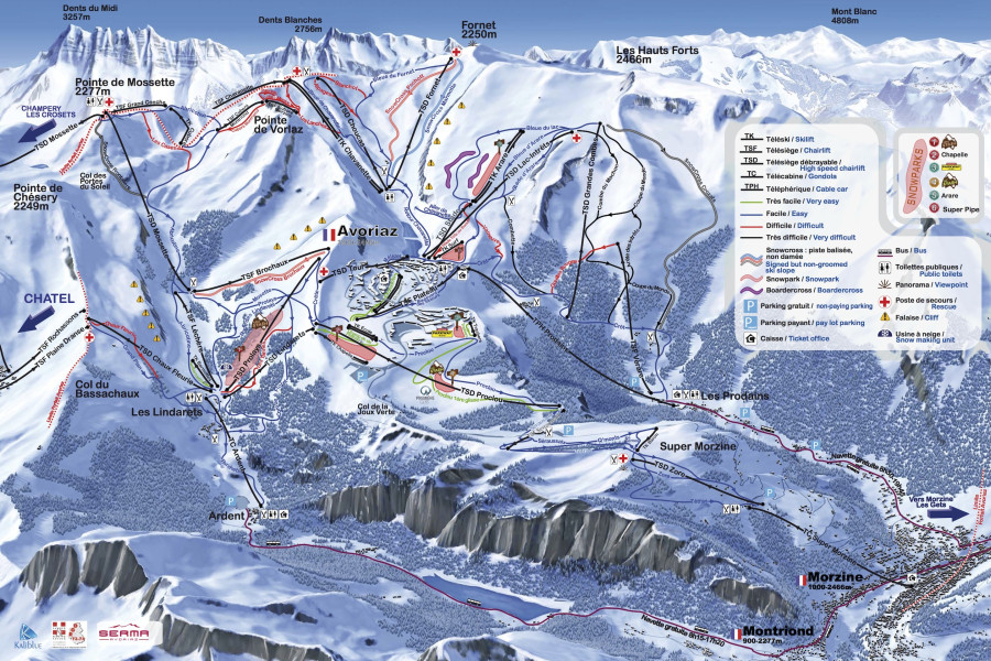 Plan des pistes 